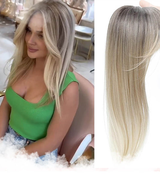Long Face Framing Layer Hair Topper丨 Natural Volume Hair Topper 丨 Ultra-thin Base | Give You a Chic Look